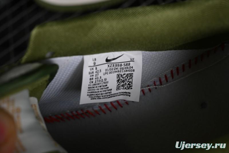 Nike Air Force 1 '07 Low Gucci Collaboration - Beige Green Linen Casual Sneakers - XZ3398-588