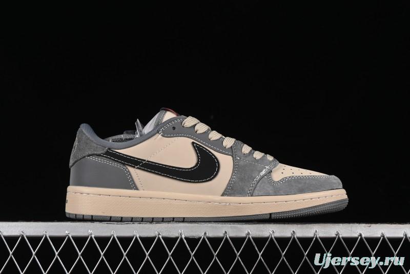 Nike Travis Scott x Fragment Design x Air Jordan 1 Low OG SP AJ1 Retro Sneakers - CH6336-013