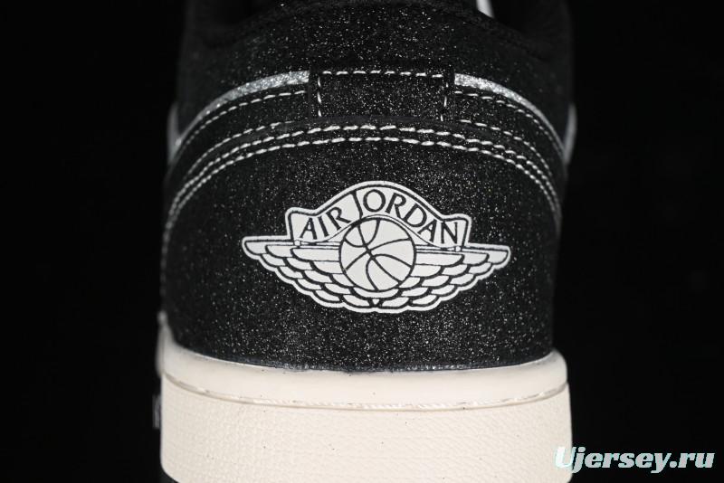 Nike Air Jordan 1 Low Retro Basketball Shoes Custom Starry Sky Design - SJ9950-012