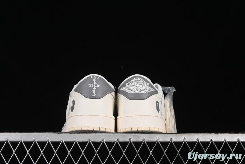 Nike Travis Scott x Fragment Design x Air Jordan 1 Low OG SP AJ1 Bape Collaboration - LJ5188-012