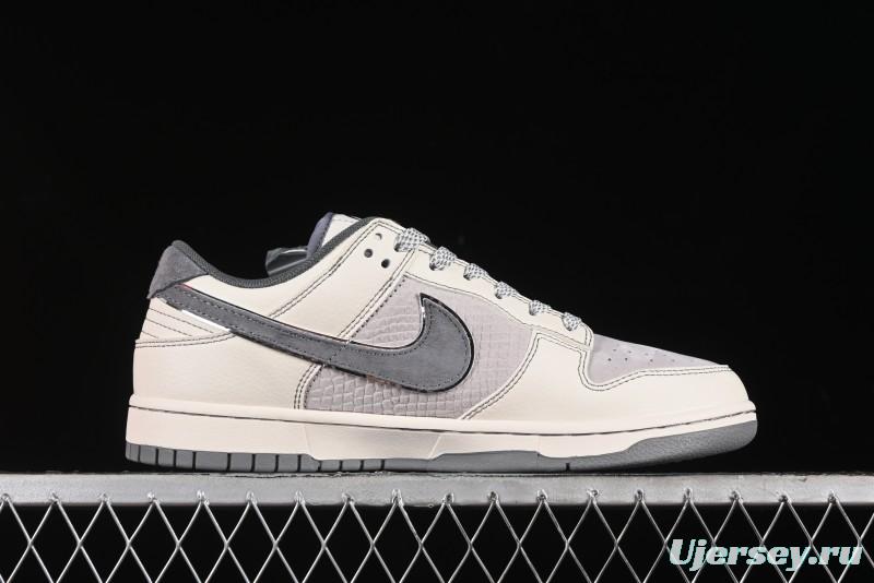 Nike SB Dunk Low Black Wukong Series - Light Gray Swoosh Anniversary Custom Low-Top Casual Skate Shoes - SJ1098-013