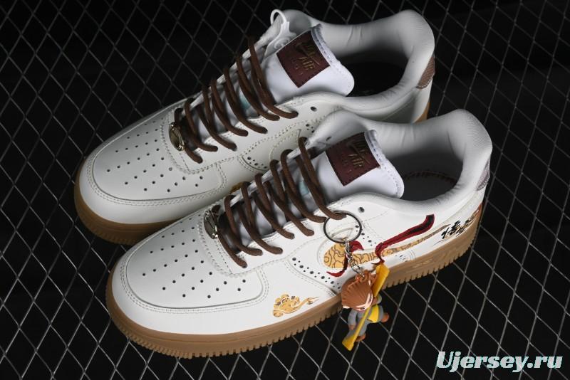 Nike Air Force 1 '07 Low "Open Cirrus" Black Myth Wukong Theme Casual Sneakers - FV3700-211