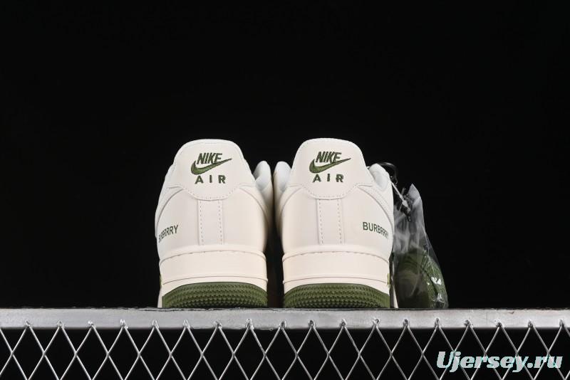 Nike Air Force 1 '07 Low Burberry Collaboration - Off White Mint Green Low Top Casual Sneakers - BB8588-221