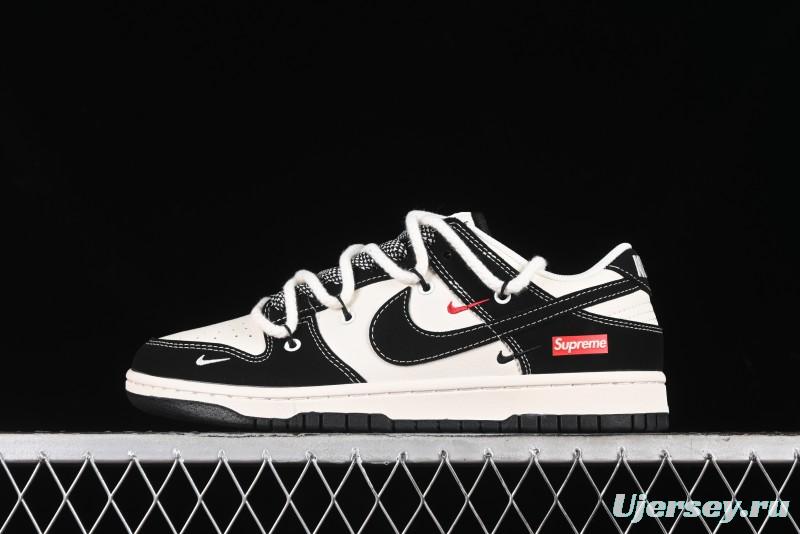 Nike SB Dunk Low SUP Collaboration - Strap Black Hook Anniversary High-End Custom Low-Top Casual Skate Shoes - SJ2068-288