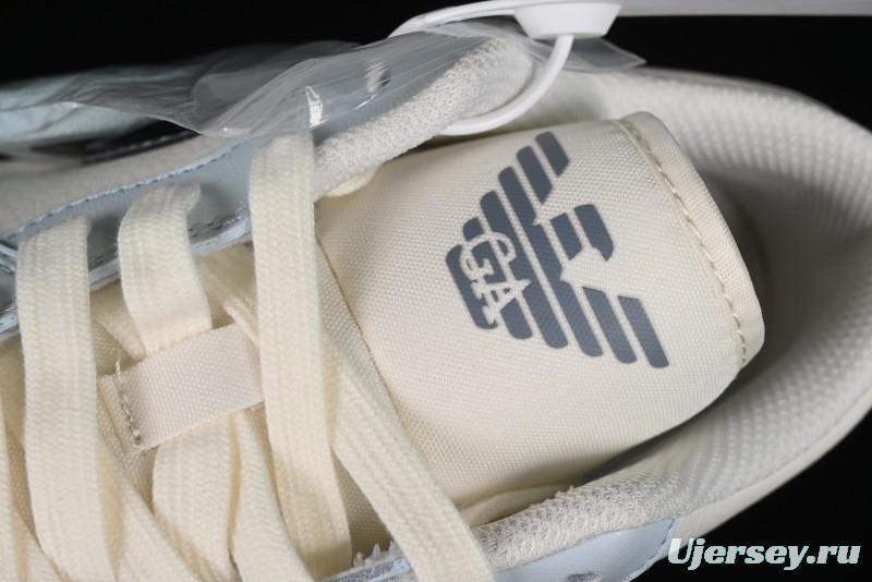 Nike Air Jordan 1 Low Retro Basketball Shoes - Giorgio Armani Collaboration Ice Blue - WG8850-012