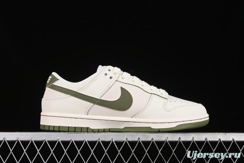 Nike SB Dunk Low Supreme Collaboration - Off White Dark Green Check Anniversary High-End Custom Low-Top Casual Skate Shoes - DQ1098-393