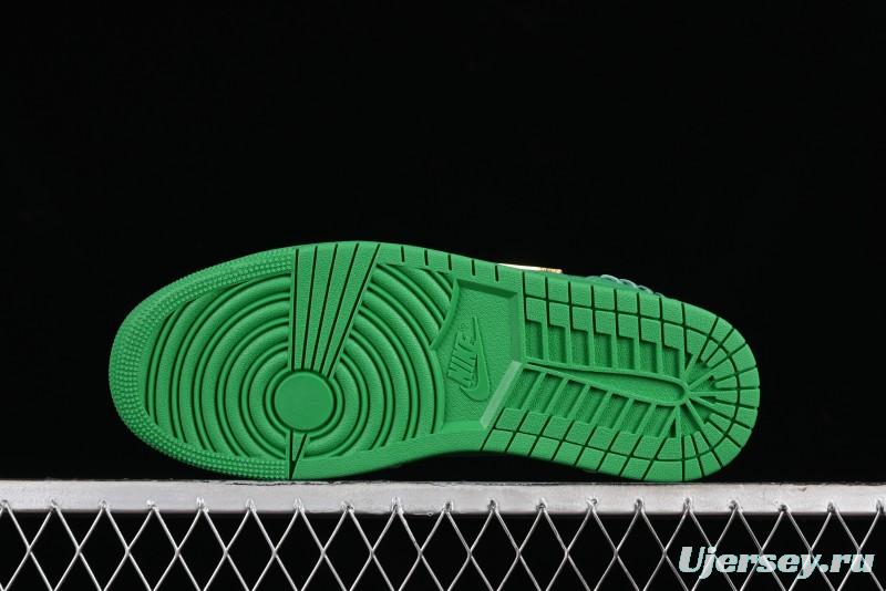 Nike Air Jordan 1 Low "Method of Make" Casual Sneakers in Green and Gold - FN5032-300