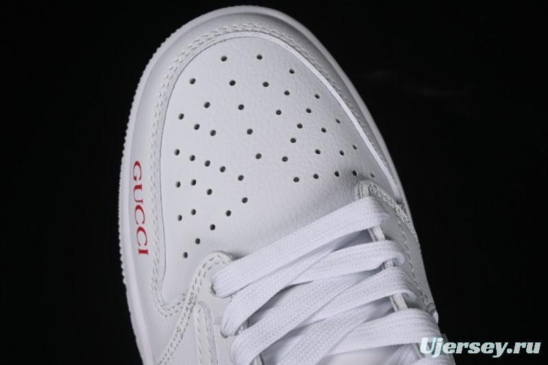 Nike Travis Scott x Fragment Design x Air Jordan 1 Low OG SP AJ1 Gucci Collaboration - White Low-Top Casual Sneakers LJ5188-014