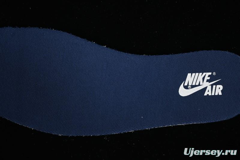 Nike Travis Scott x Fragment Design x Air Jordan 1 Low OG SP AJ1 Supreme Collaboration - White Navy Blue Low Top Casual Sneakers - XZ116