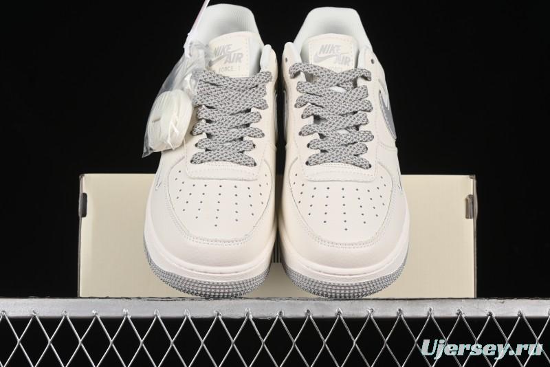 Nike Air Force 1 '07 Low QR Code Light Grey Starry Casual Sneakers - CU1836-963