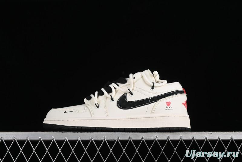Nike Air Jordan 1 Low AJ1 Retro Basketball Shoes Comme des Garcons Collaboration - SJ9950-014