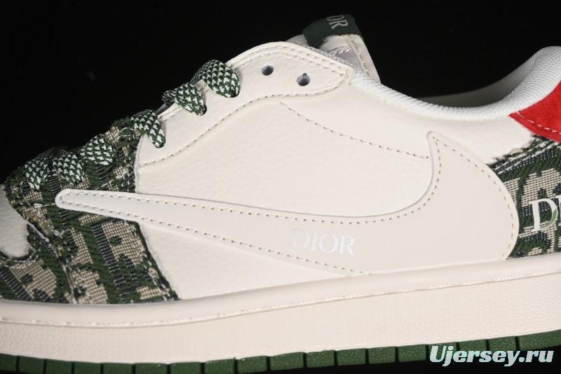 Nike Travis Scott x Fragment Design x Air Jordan 1 Low OG SP AJ1 Low-top Casual Sneakers - XY2688-114
