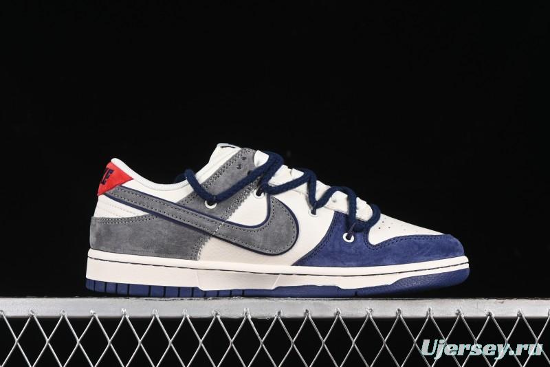 Nike SB Dunk Low BAPE Collaboration - Strap Multi-Color Grey Swoosh Anniversary Custom Low-Top Casual Sneakers - SJ2068-278