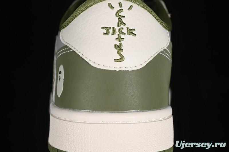 Nike Travis Scott x Fragment Design x Air Jordan 1 Low OG SP AJ1 Bape Collaboration - BB6511-621