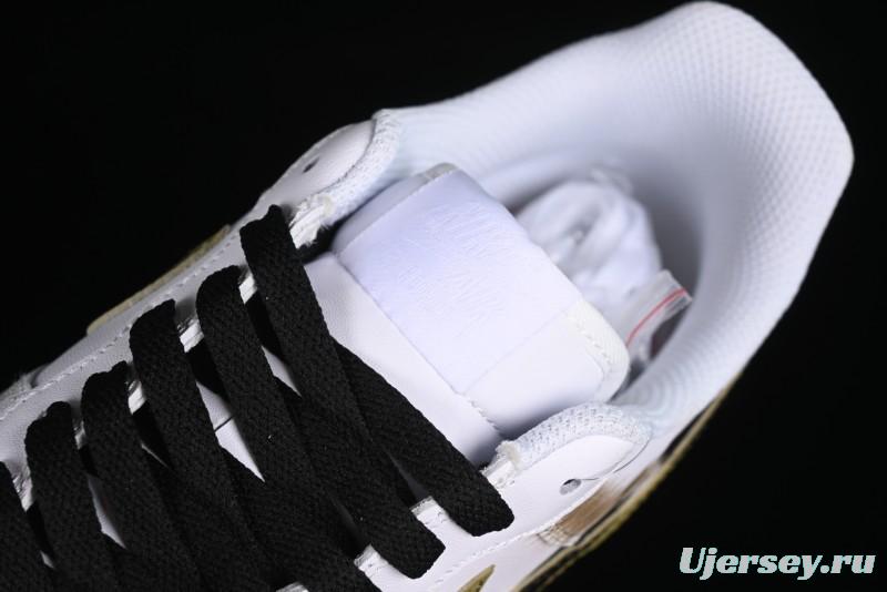 Nike Air Force 1 '07 Low Casual Sneakers with Anime-Inspired Hand-Painted Design and Triple Swoosh Shadow - CW2288-111