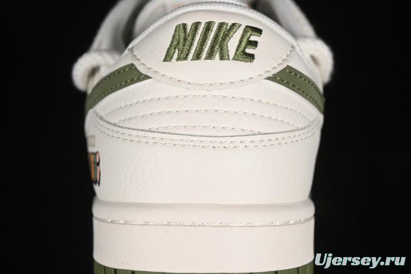 Nike SB Dunk Low Gucci Collaboration - Beige Green Floral Anniversary High-End Custom Low-Top Casual Skate Shoes - XX2025-918