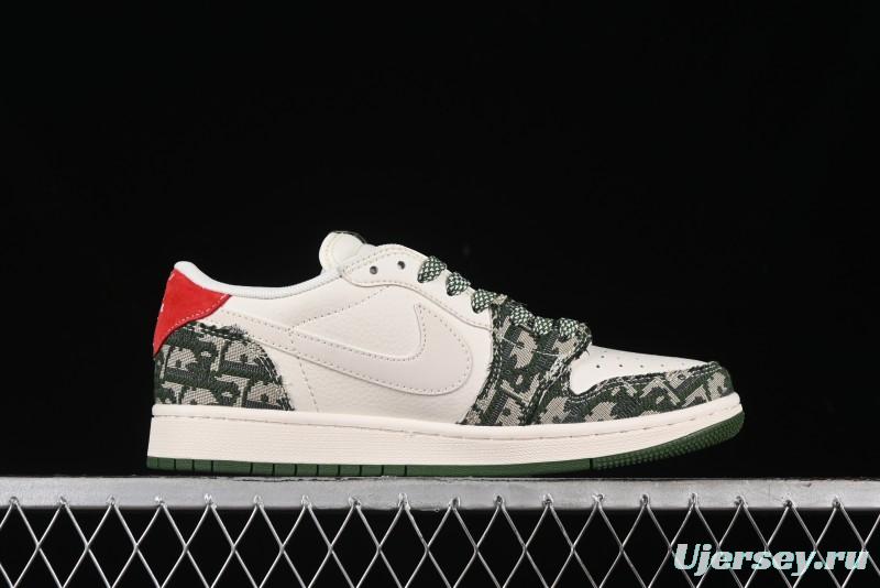 Nike Travis Scott x Fragment Design x Air Jordan 1 Low OG SP AJ1 Low-top Casual Sneakers - XY2688-114