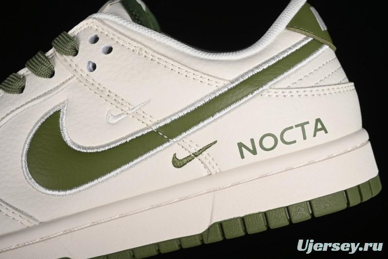 Nike SB Dunk Low NOCTA Anniversary Customized Low-Top Casual Sneakers with White and Green Swoosh - DQ1098-388