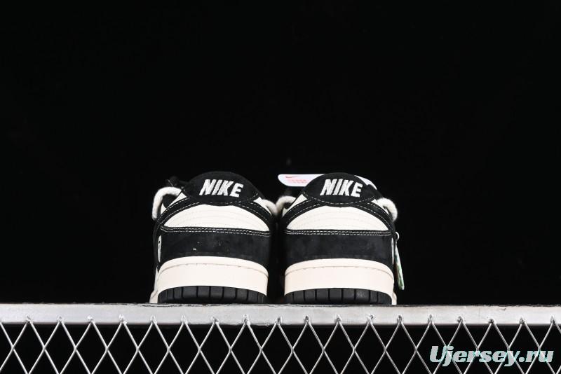 Nike SB Dunk Low BAPE Collaboration Strap Black Hook Anniversary Custom Low-Top Casual Sneakers - SJ2068-269