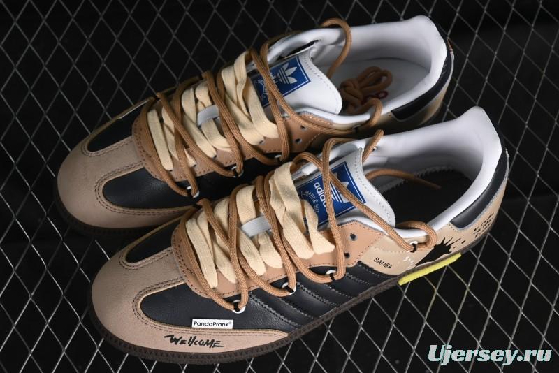 Adidas Originals Samba OG Low-Top Casual Sneakers with Panda Prank Retro Design - IG1025