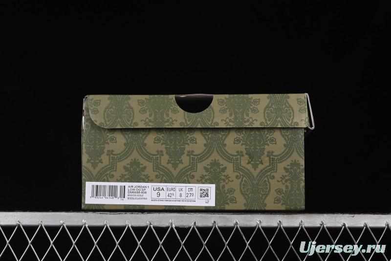 Nike Travis Scott x Fragment Design x Air Jordan 1 Low OG SP AJ1 Low Top Casual Sneakers - DM6688-608