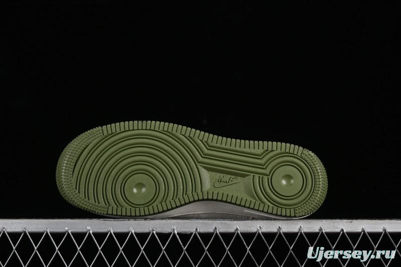 Nike Air Force 1 '07 Low Gucci Collaboration - Beige Green Linen Casual Sneakers - XZ3398-588