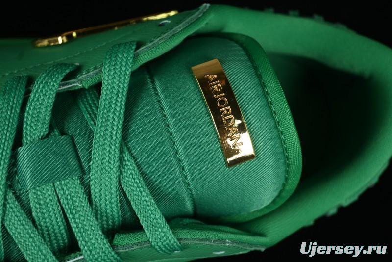 Nike Air Jordan 1 Low "Method of Make" Casual Sneakers in Green and Gold - FN5032-300