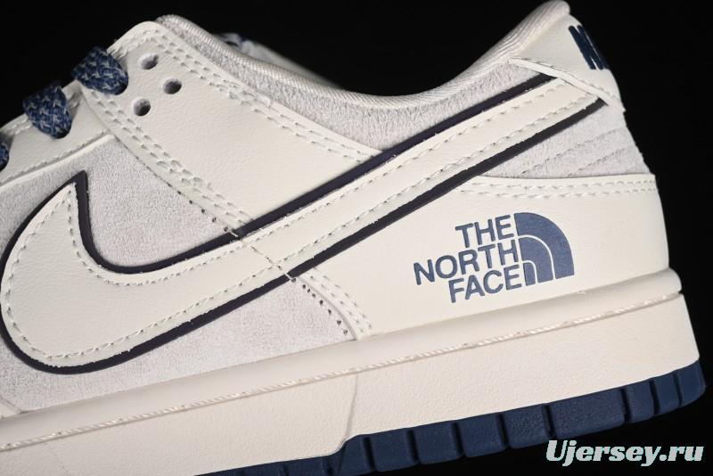 Nike SB Dunk Low The North Face Collaboration - Deep Blue Pig Anniversary High-End Custom Low-Top Casual Skate Shoes - XX2025-325