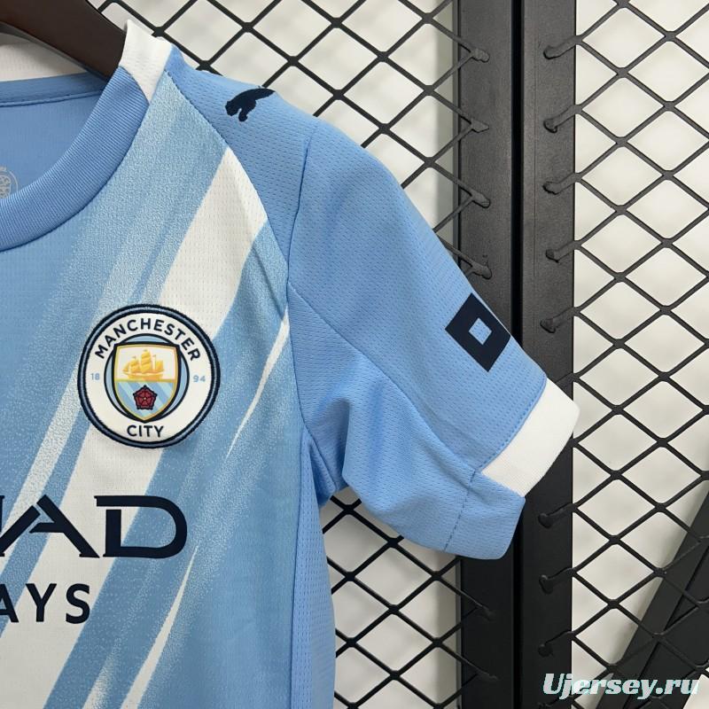 25/26 Kids Manchester City Home Size 16-28 Jersey
