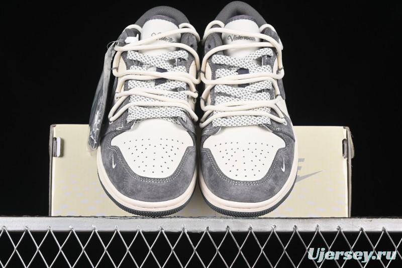 Nike Air Jordan 1 Low Retro Basketball Shoes with Custom Bear Collaboration - SJ9950-018