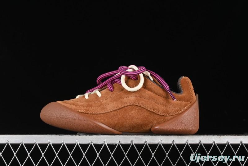 Alexander McQueen Flexion Retro Sneakers in Brown/Suede with Anatomical Design - 2024s