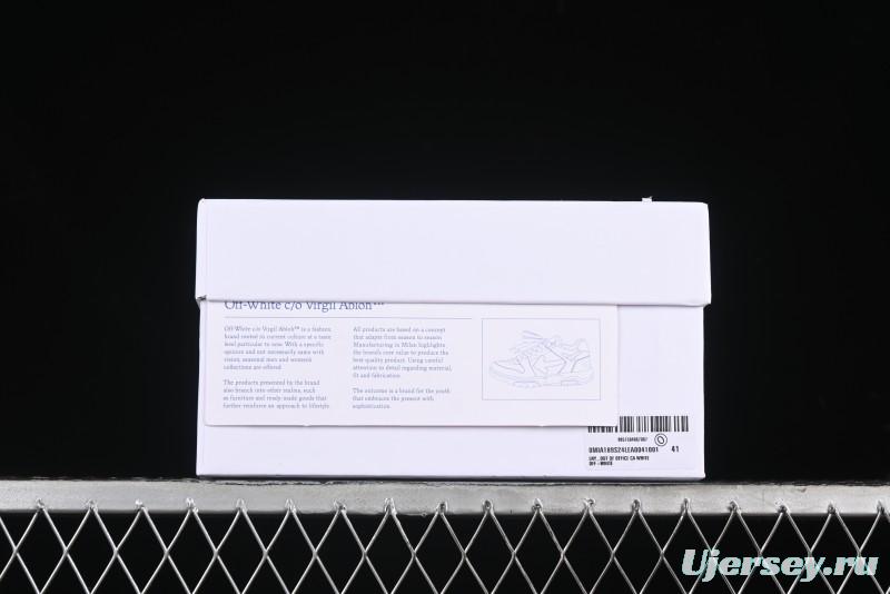 Off-White Out Of Office Low-Top Fashion Sneakers in White Black - AJD4