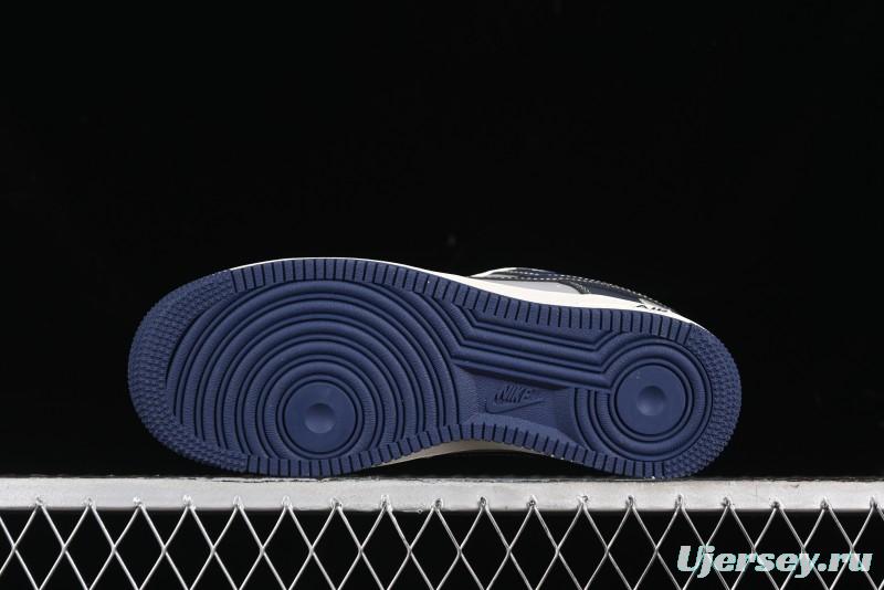 Nike Air Force 1 '07 Low Bape Collaboration - Deep Blue Grey Low-Top Casual Sneakers BB6566-206