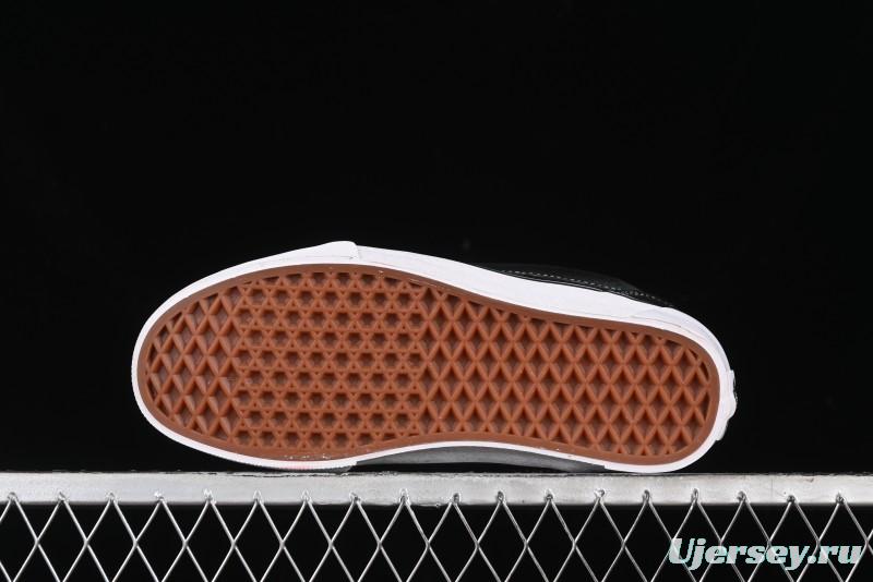 Vans Knu Skool Low-Top Retro Casual Vulcanized Slip-On Sneakers in Black White Yellow - VN000D6C6RJ