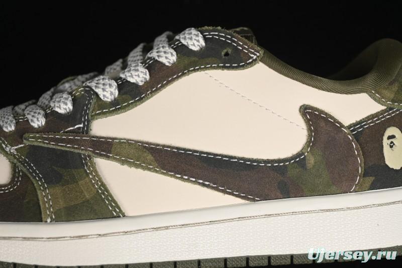 Nike Air Jordan 1 Low OG SP Travis Scott x Fragment Design Collaboration Sneakers - CH6336-014