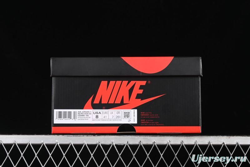 Nike Air Jordan 1 Retro High Basketball Shoes in White Deep Royal Blue - DZ5485-100