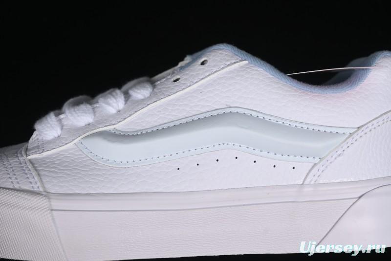 Vans Classics Knu Skool Full Grain Leather White Bread Sneakers - VN0009QCDSB