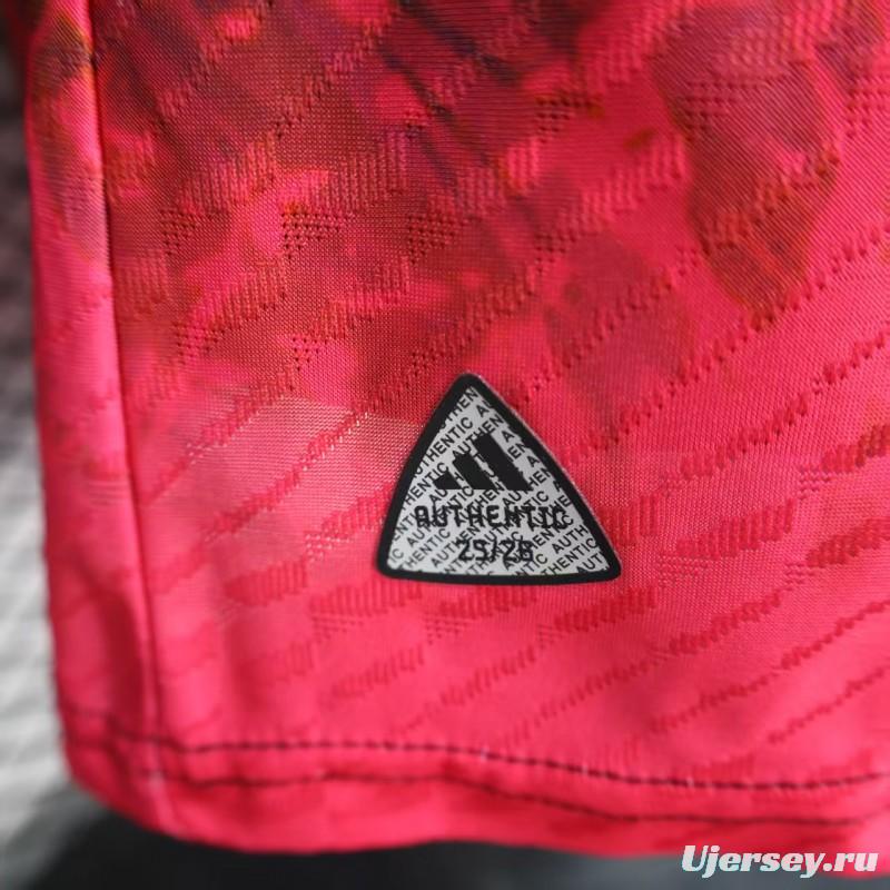 Player Version 2025 Japan Dark Navy with Rising Phoenix Design and Red Gradient Splash Pattern Jersey