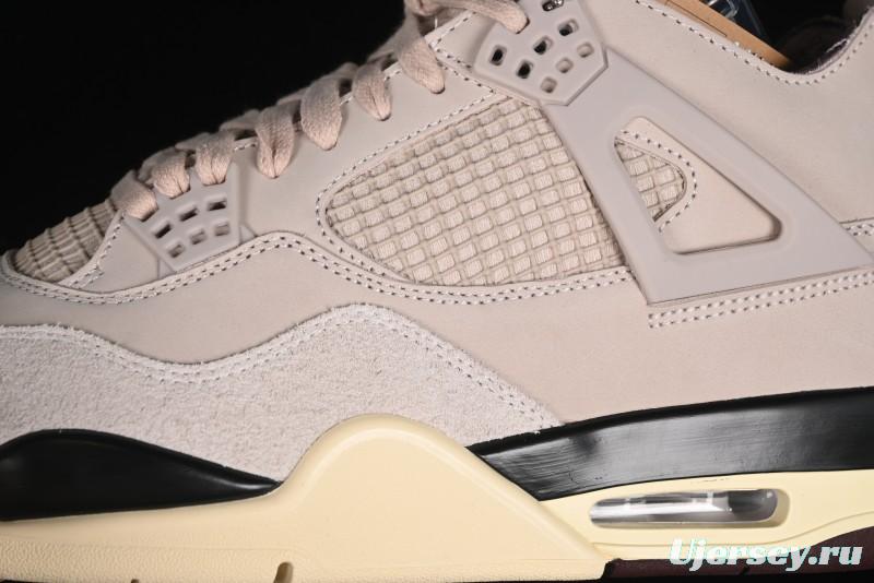 Nike A Ma Maniere x Air Jordan 4 Retro "Fossil Stone" Sneakers - FZ4810-200
