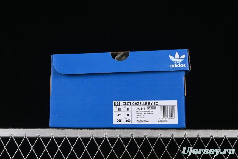 Adidas CLOT x Originals Gazelle IH3144 Retro Casual Anti-Slip Wear-Resistant Low-Top Sneakers - IH3144