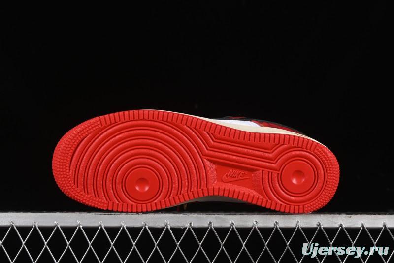 Nike Air Force 1 '07 Low Custom Wedding Sneakers with Chinese Style Elements - FN7439-133