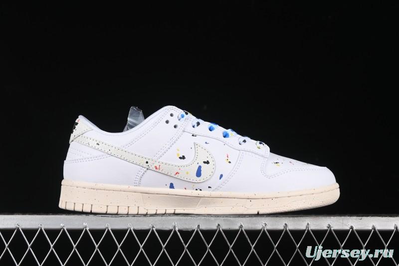 Nike SB Dunk Low Gucci Collaboration - Ink Splatter White Swoosh Anniversary Custom Low-Top Casual Sneakers - FC2025-305