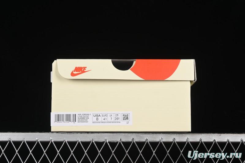 Nike Air Jordan 1 Low OG SP Travis Scott x Fragment Design Collaboration Sneakers - SJ2068-123