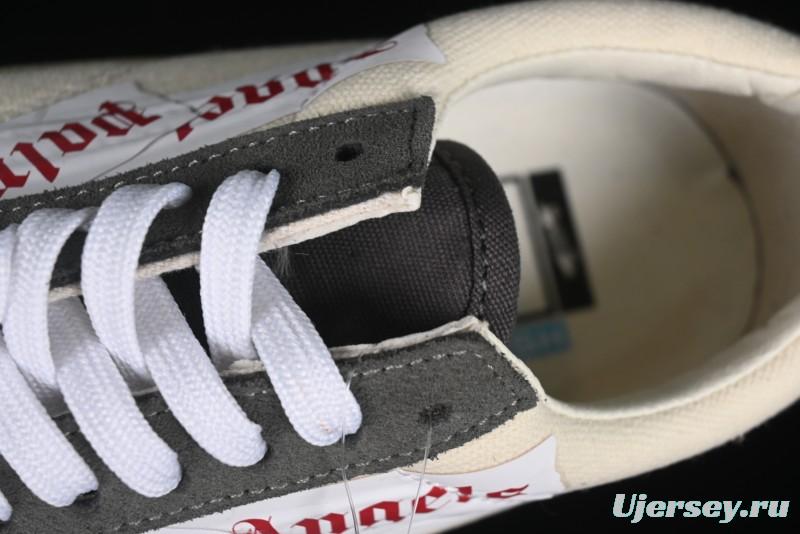 Vans Classics Knu Skool Low-Top Casual Sneakers with White Suede and Gum Sole - VN000CRPGRN