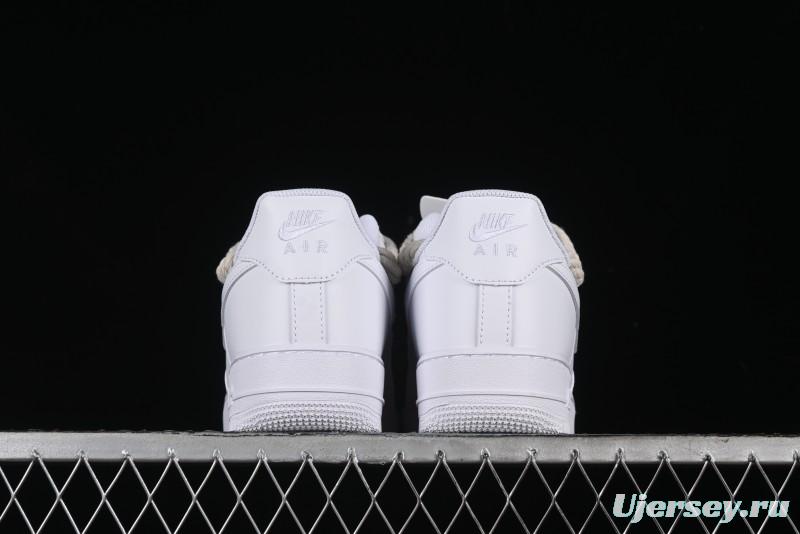 Nike Air Force 1 '07 Low White Deconstructed Casual Sneakers - CW2288-046