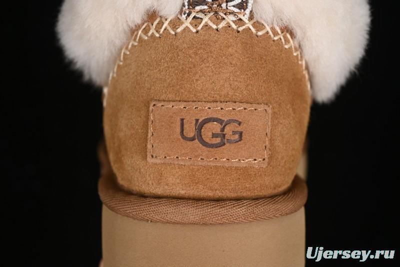UGG Classic Ultra Mini Alpine Short Boots with Genuine Shearling Lining - 1158224