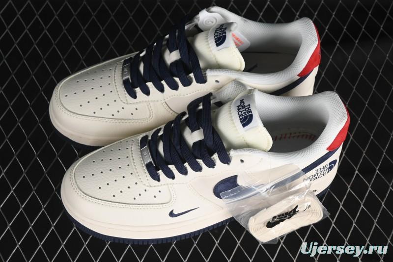 Nike Air Force 1 '07 Low The North Face Collaboration - White Blue Red Casual Sneakers - XZ6188-016