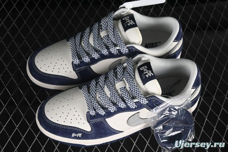 Nike SB Dunk Low Bape Collaboration Anniversary Edition Customized Low-Top Casual Sneakers - XY1688-008