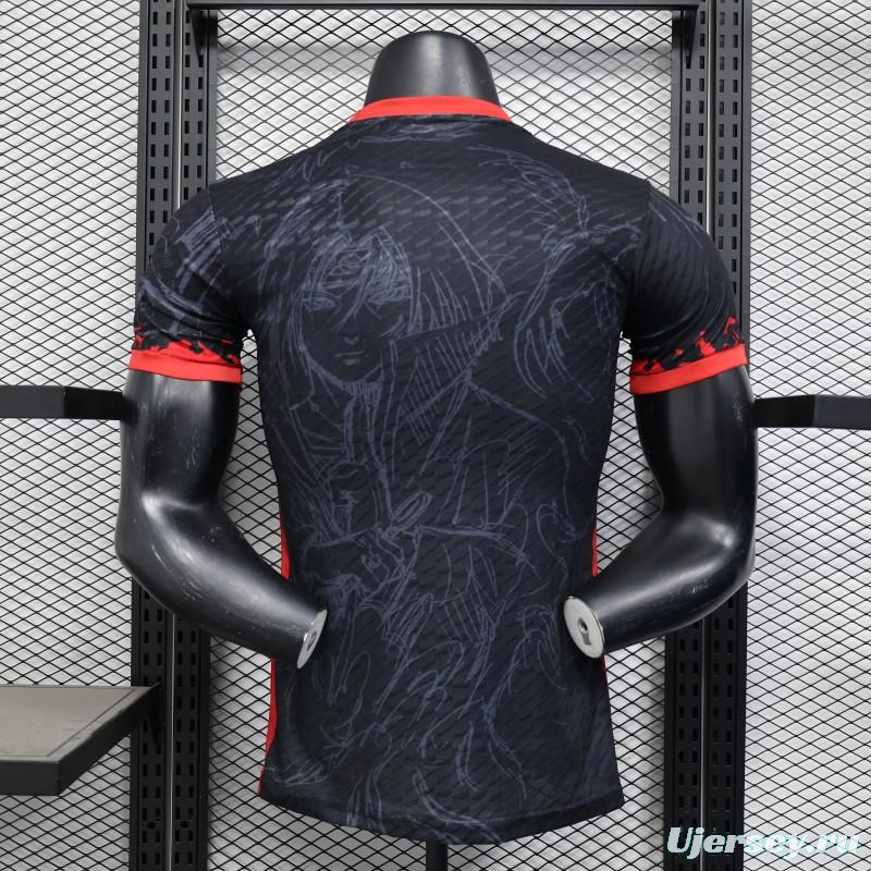 Player Version 2025 Japan National Team Black with Anime Character Design Jersey