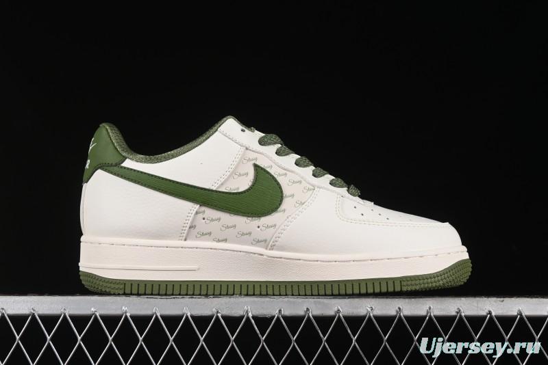 Nike Air Force 1'07 Low Stussy Collaboration - White Mint Green Low-Top Casual Sneakers - XZ3328-003